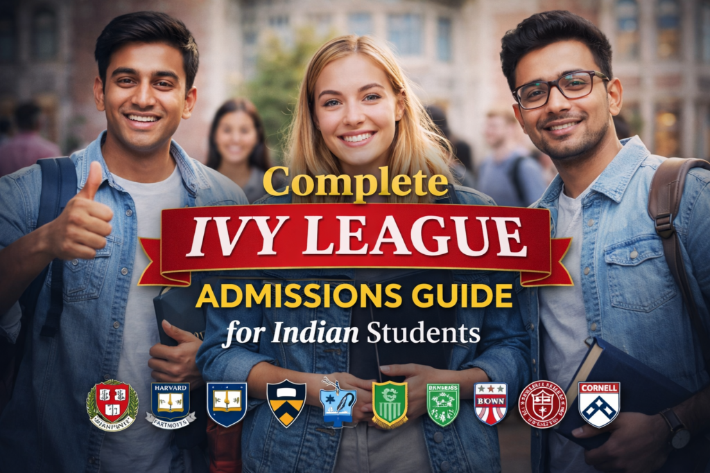Complete Ivy League Admissions Guide for Indian Students (2026): Requirements, SAT, GPA, Essays & Scholarships