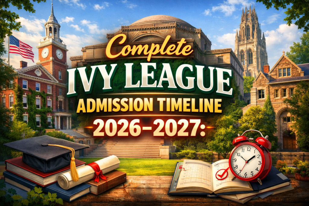 Complete Ivy League Admission Timeline 2026–2027: Month-by-Month Guide for Students